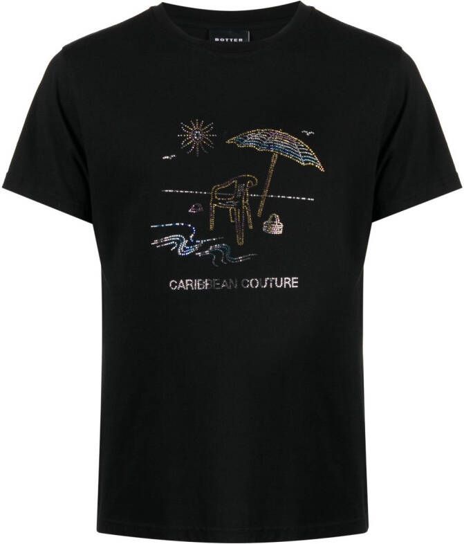 Botter T-shirt met print Zwart