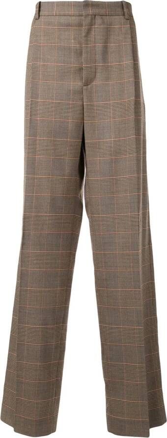 Botter Geruite broek Bruin