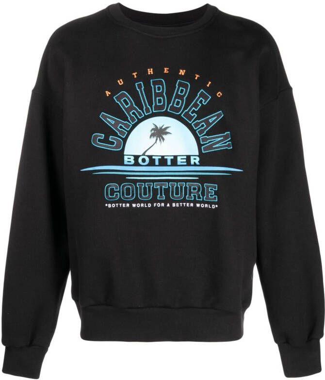 Botter Sweater met grafische print Zwart