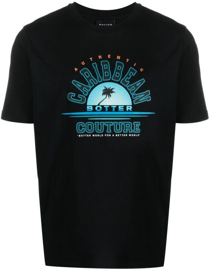 Botter T-shirt met print Zwart