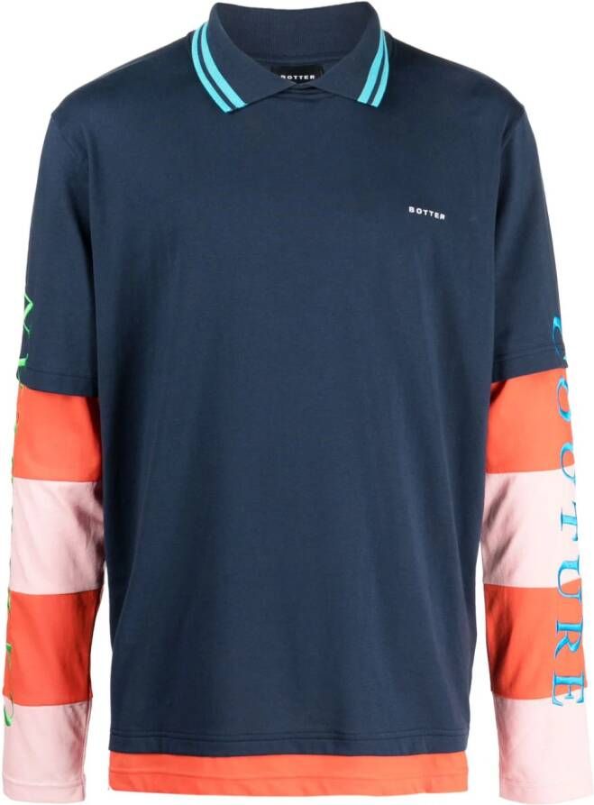 Botter T-shirt met gelaagd effect Blauw