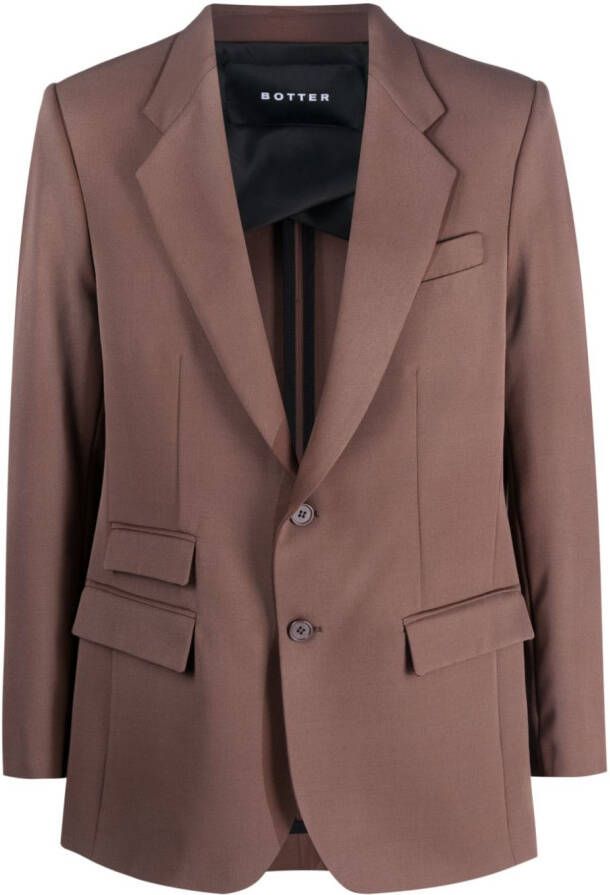 Botter Blazer met enkele rij knopen Bruin