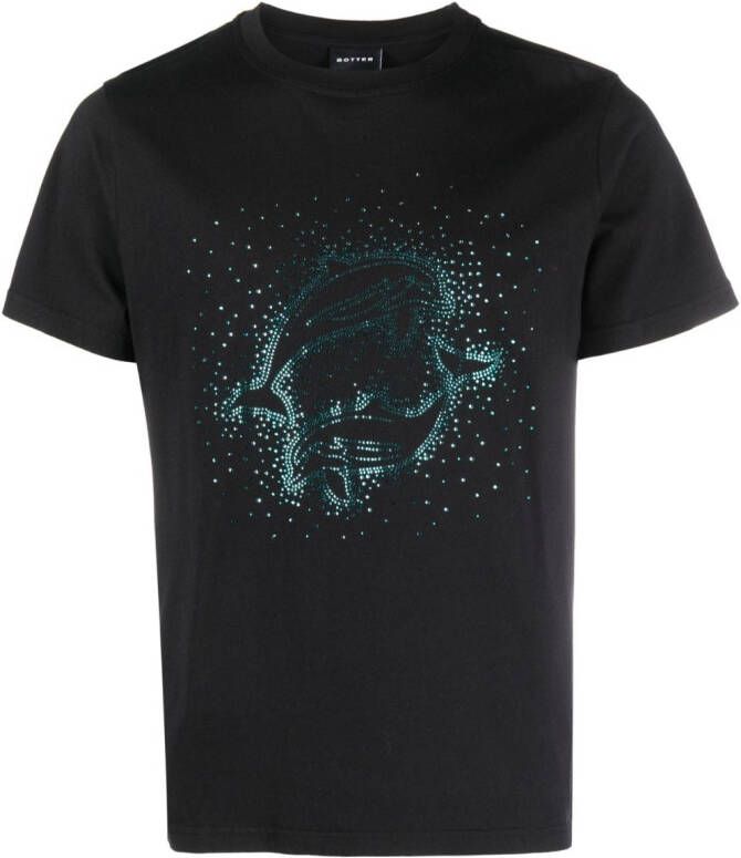 Botter T-shirt verfraaid met stras Zwart