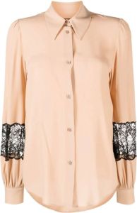 Boutique Moschino Blouse met kant Beige