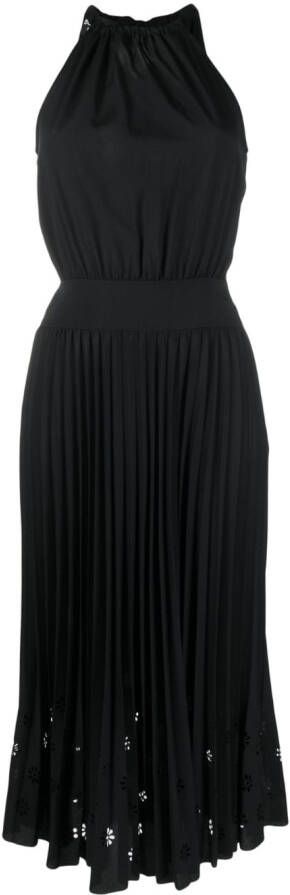 Boutique Moschino Geplooide midi-jurk Zwart
