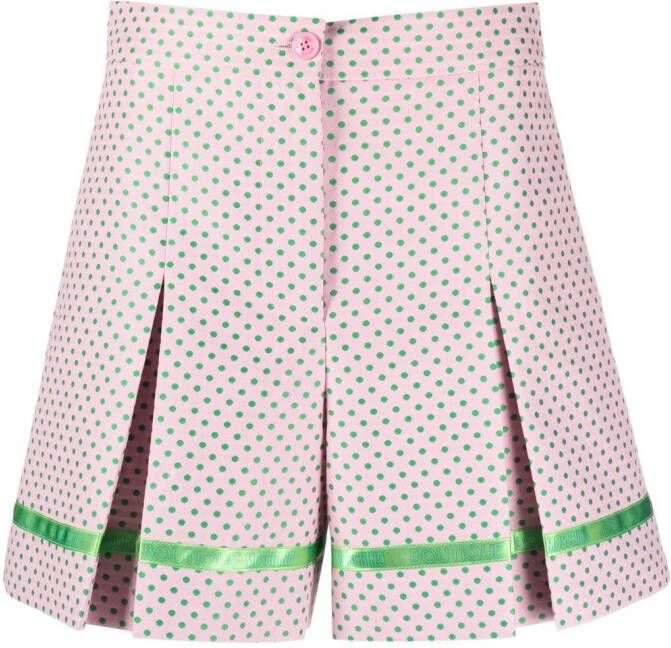 Boutique Moschino Geplooide shorts Roze