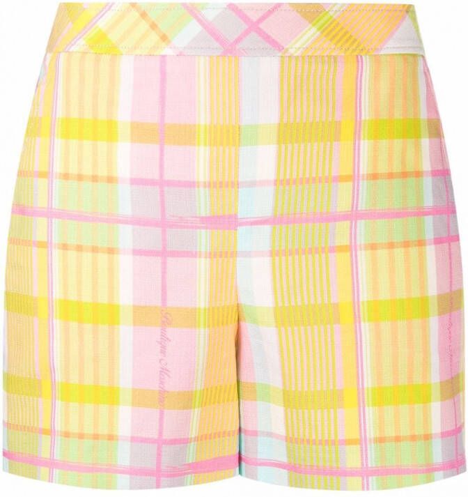 Boutique Moschino Geruite shorts Paars