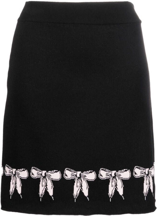 Boutique Moschino Intarsia rok Zwart