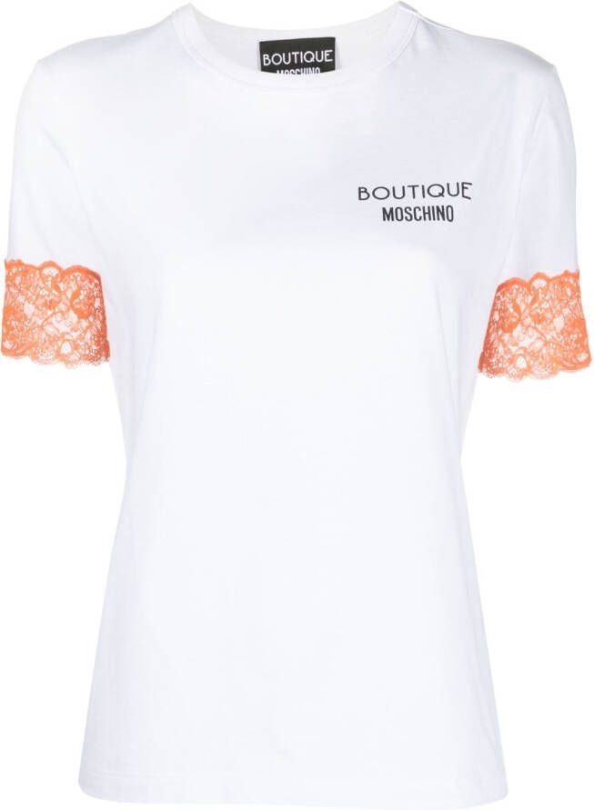 Boutique Moschino T-shirt met kant Wit