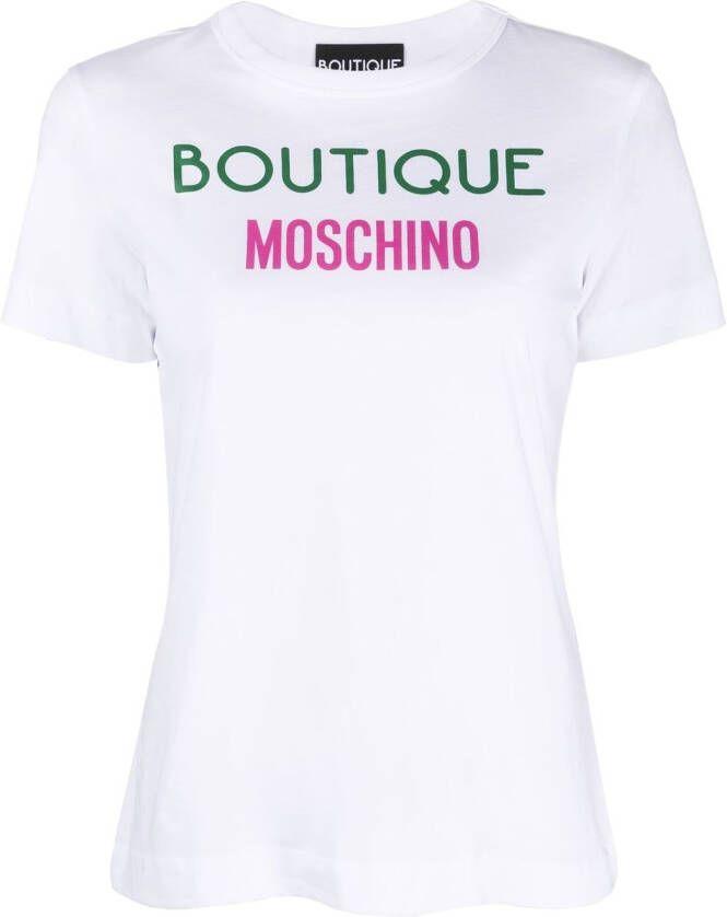 Boutique Moschino T-shirt met logoprint Wit