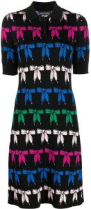 Boutique Moschino Midi-jurk met korte mouwen Zwart