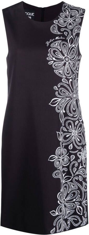 Boutique Moschino Mini-jurk met bloemenprint Zwart