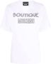 Boutique Moschino T-shirt verfraaid met studs Wit - Thumbnail 1