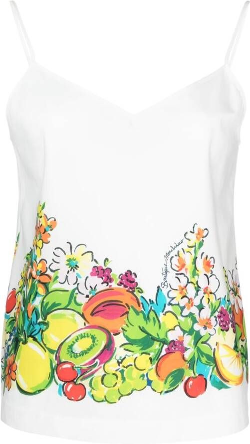 Boutique Moschino Top met bloemenprint Wit