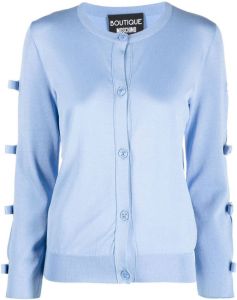 Boutique Moschino Vest met strikdetail Blauw
