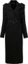 Boyarovskaya Trenchcoat met ceintuur Zwart - Thumbnail 1