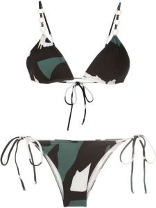 Brigitte Bikini met abstract patroon Veelkleurig