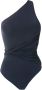 Brigitte Gedrapeerd badpak Blauw - Thumbnail 1
