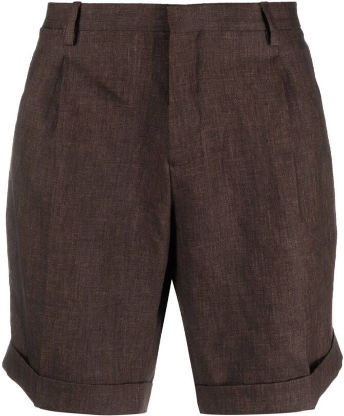 Briglia 1949 Linnen bermuda shorts Bruin