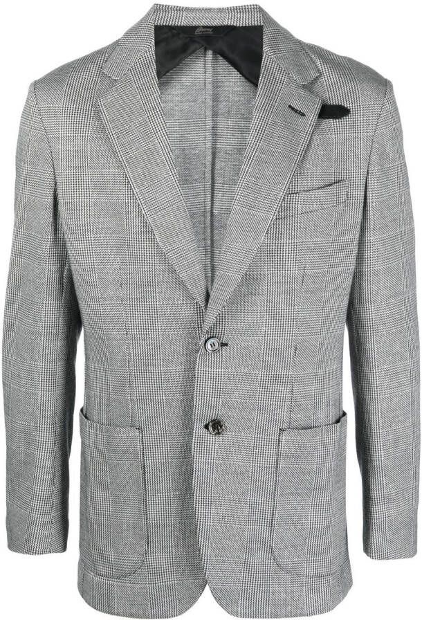 Brioni Blazer met enkele rij knopen Zwart