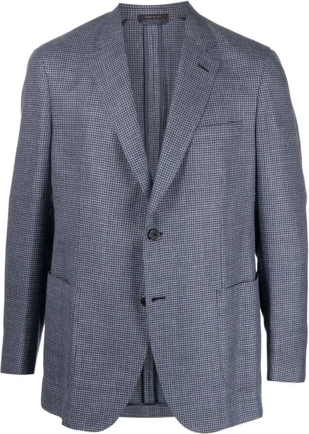 Brioni Blazer met pied-de-poule print 0000