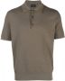 Brioni Gebreid poloshirt Groen - Thumbnail 1