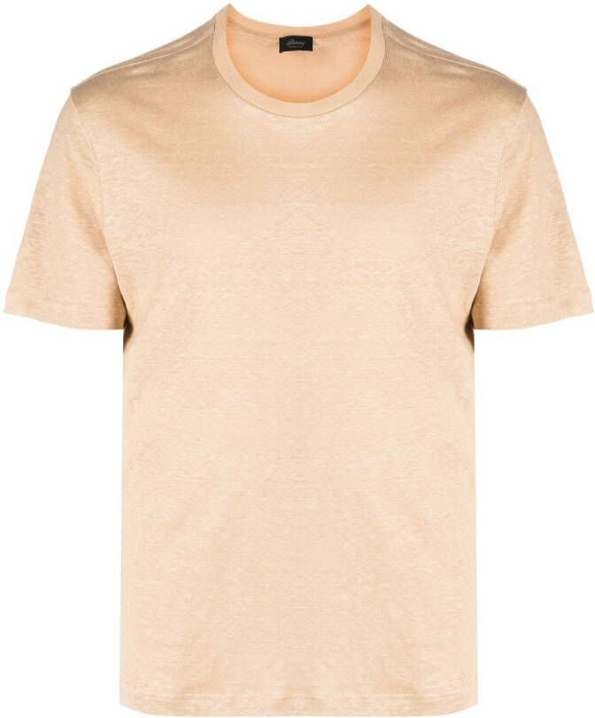 Brioni Linnen T-shirt Beige