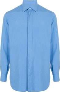 Brioni Overhemd met puntkraag Blauw
