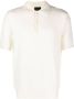 Brioni Ribgebreid poloshirt Wit - Thumbnail 1