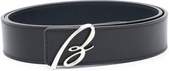 Brioni Riem met logo Zwart
