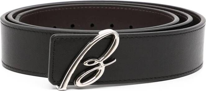 Brioni Riem met logoplakkaat Zwart