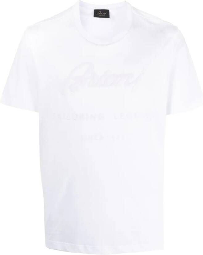 Brioni T-shirt met logopatch Wit