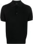 Brioni Gebreid poloshirt Zwart - Thumbnail 1