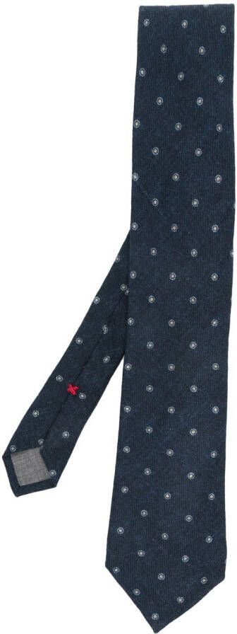 Brunello Cucinelli Stropdas met grafische print Blauw