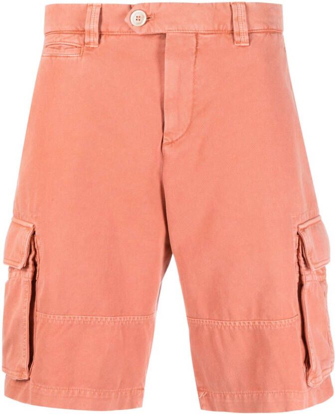 Brunello Cucinelli Asymmetrische shorts Oranje