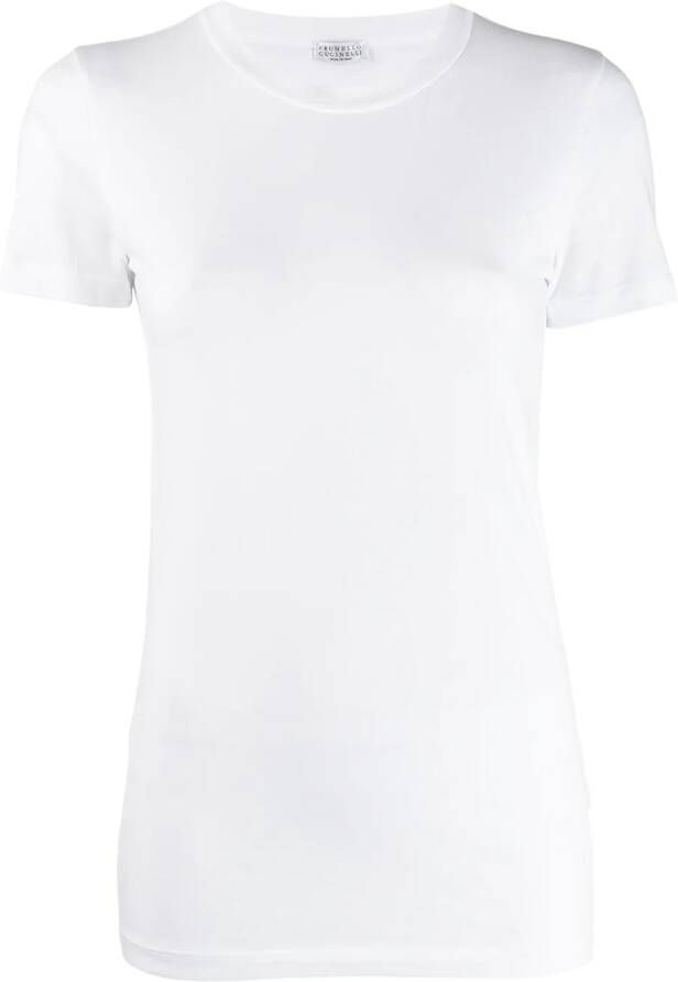 Brunello Cucinelli basic T-shirt Wit