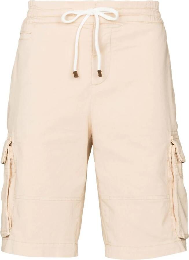 Brunello Cucinelli Bermuda shorts met trekkoordtaille Beige