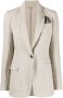 Brunello Cucinelli Blazer met enkele rij knopen Beige - Thumbnail 1