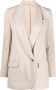 Brunello Cucinelli Blazer met enkele rij knopen Beige - Thumbnail 1
