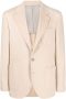 Brunello Cucinelli Blazer met enkele rij knopen Beige - Thumbnail 1
