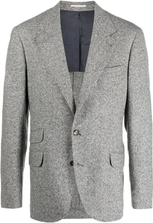 Brunello Cucinelli Blazer van scheerwol Grijs