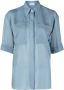 Brunello Cucinelli Blouse met korte mouwen Blauw - Thumbnail 1
