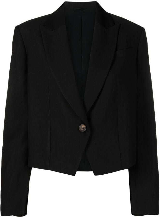 Brunello Cucinelli Geweven blazer Zwart