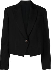 Brunello Cucinelli boxy woven blazer jacket Zwart