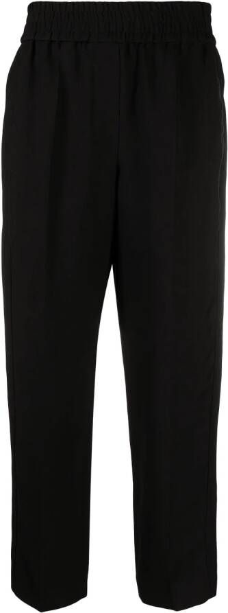 Brunello Cucinelli Broek met elastische taille Zwart
