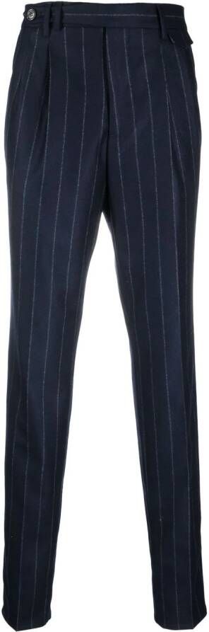 Brunello Cucinelli Broek met krijtstreep Blauw