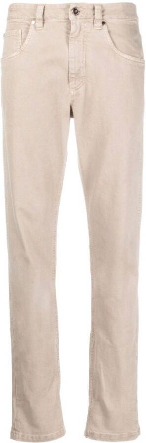 Brunello Cucinelli Broek met opgerolde cuffs Beige