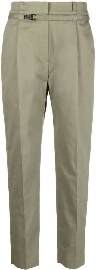 Brunello Cucinelli Broek met toelopende pijpen Groen