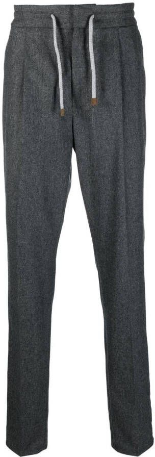 Brunello Cucinelli Broek met trekkoord Grijs
