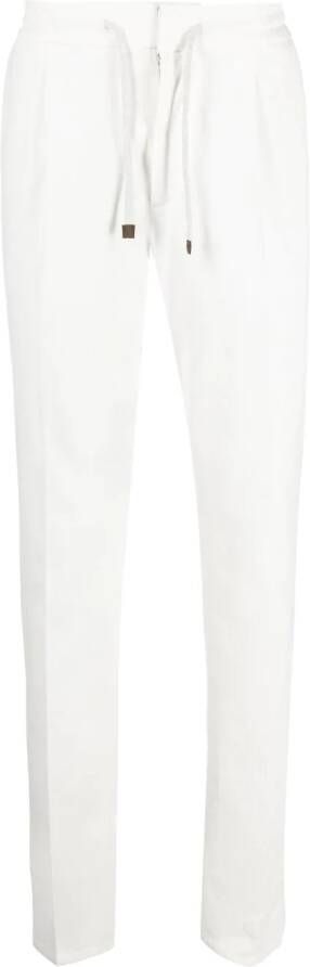 Brunello Cucinelli Broek met trekkoordtaille Wit